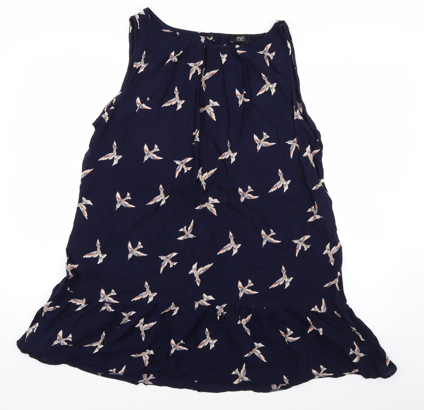 F&F Womens Blue Animal Print  Shift  Size 14