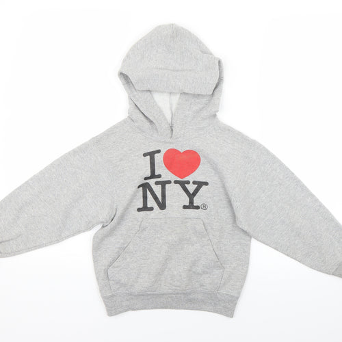 Fruit of the Loom Boys Grey   Pullover Hoodie Size 6-7 Years