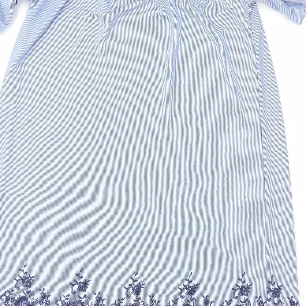 George Womens Blue Striped  A-Line  Size 10