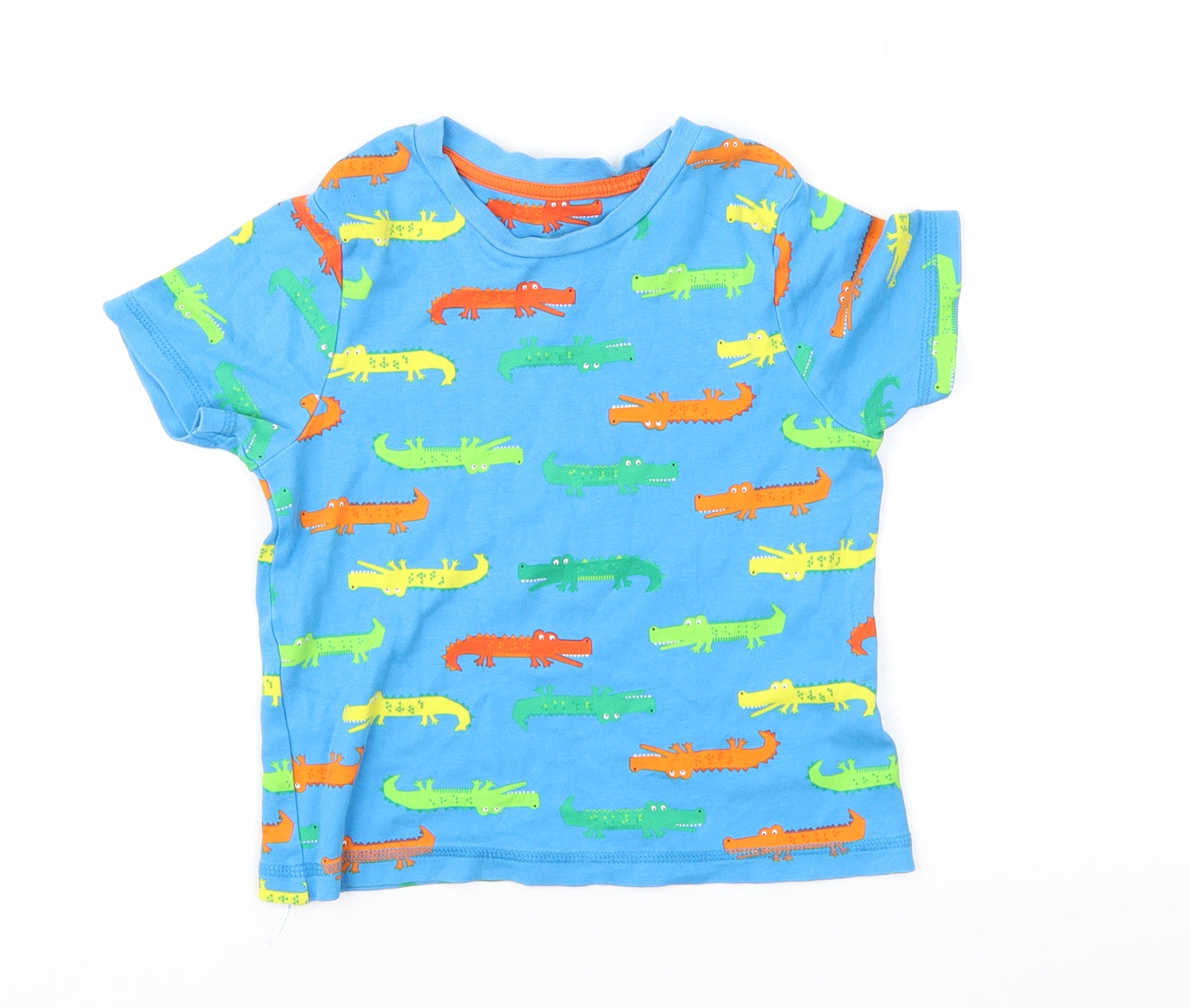 George Boys Blue Geometric  Basic T-Shirt Size 4-5 Years