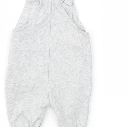 The Gruffalo Baby Grey Geometric Jacquard Dungaree One-Piece Size 3-6 Months  - The Gruffalo