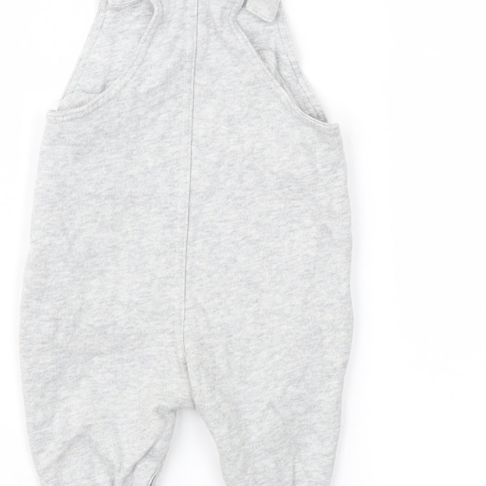 The Gruffalo Baby Grey Geometric Jacquard Dungaree One-Piece Size 3-6 Months  - The Gruffalo