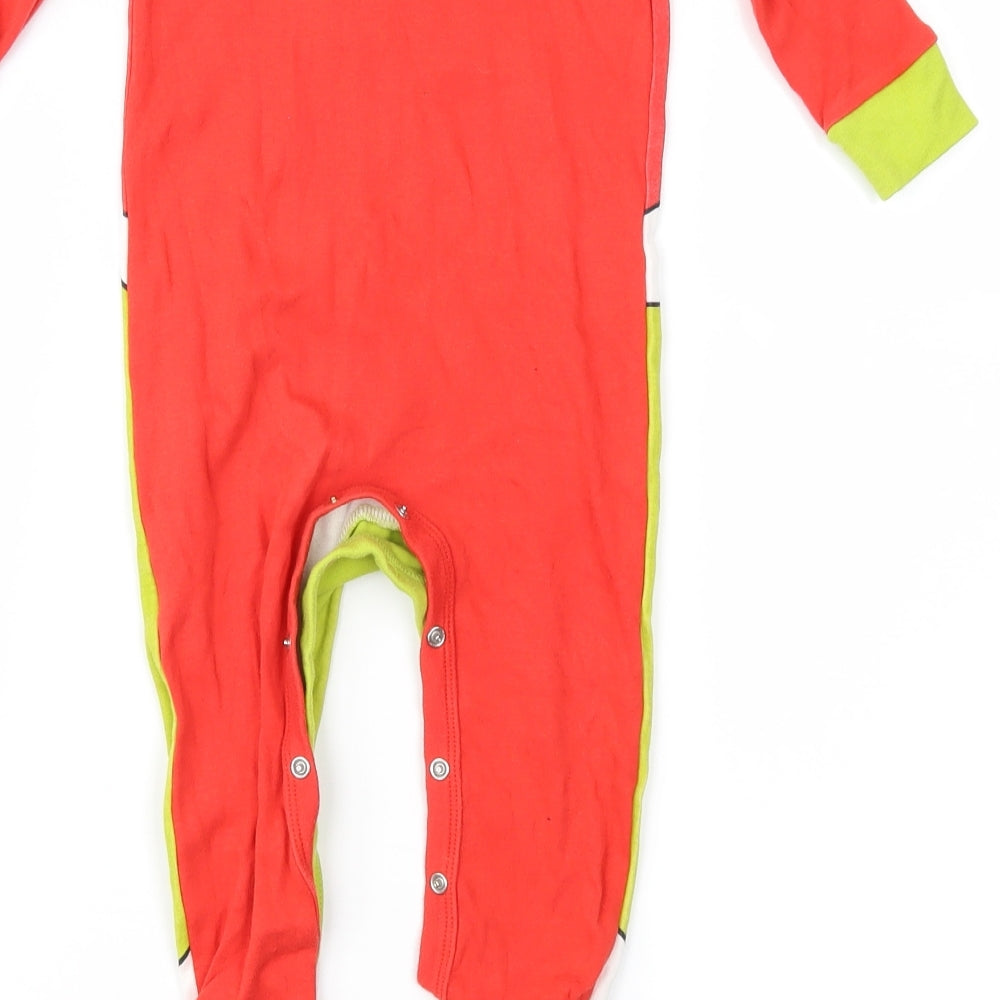 The Grinch Baby Red Geometric  Babygrow One-Piece Size 9-12 Months  - The Grinch