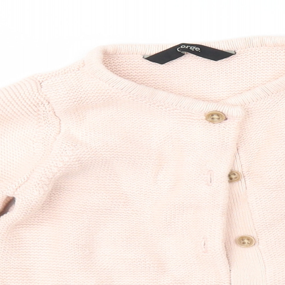 George Girls Pink   Cardigan Jumper Size 2-3 Years