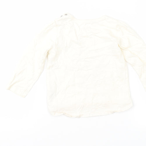 Nutmeg Girls Ivory   Basic T-Shirt Size 9-12 Months