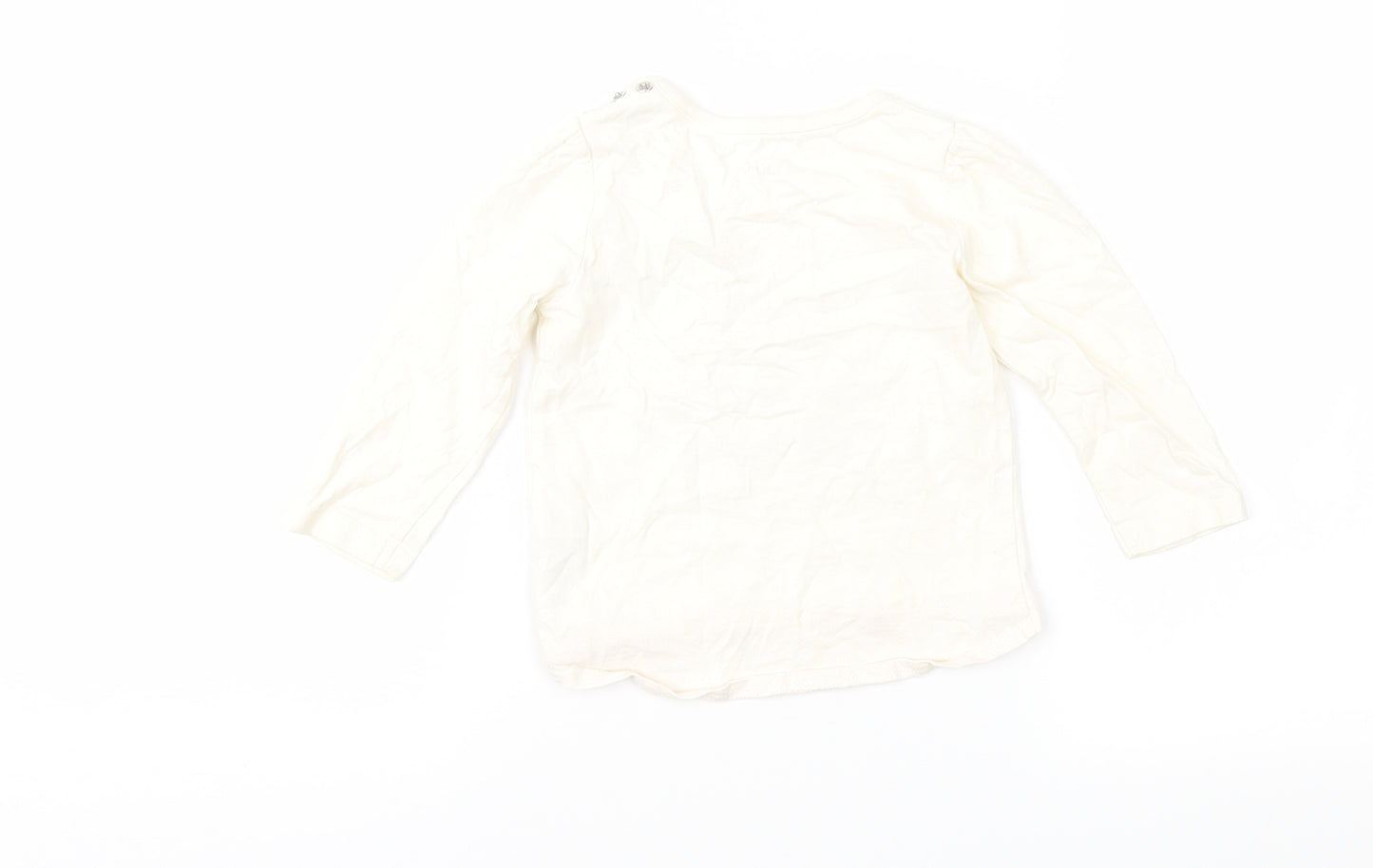 Nutmeg Girls Ivory   Basic T-Shirt Size 9-12 Months