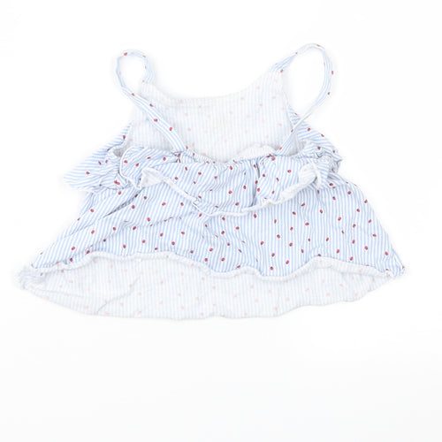 Matalan Girls Blue Striped  Fit & Flare  Size 9-12 Months