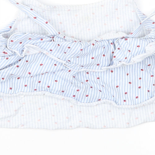 Matalan Girls Blue Striped  Fit & Flare  Size 9-12 Months