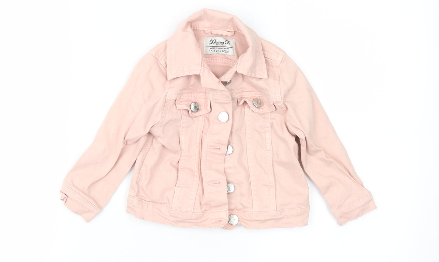 Denim Co Girls Pink  Denim Jacket  Size 18-24 Months