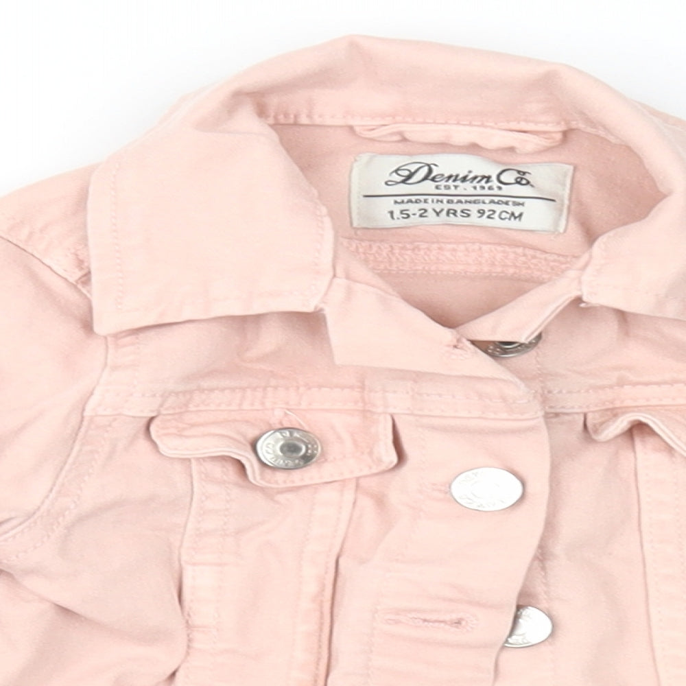 Denim Co Girls Pink  Denim Jacket  Size 18-24 Months
