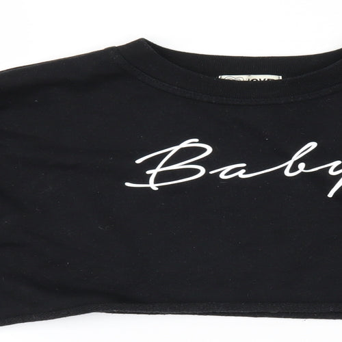 I Love Womens Black   Pullover Sweatshirt Size S