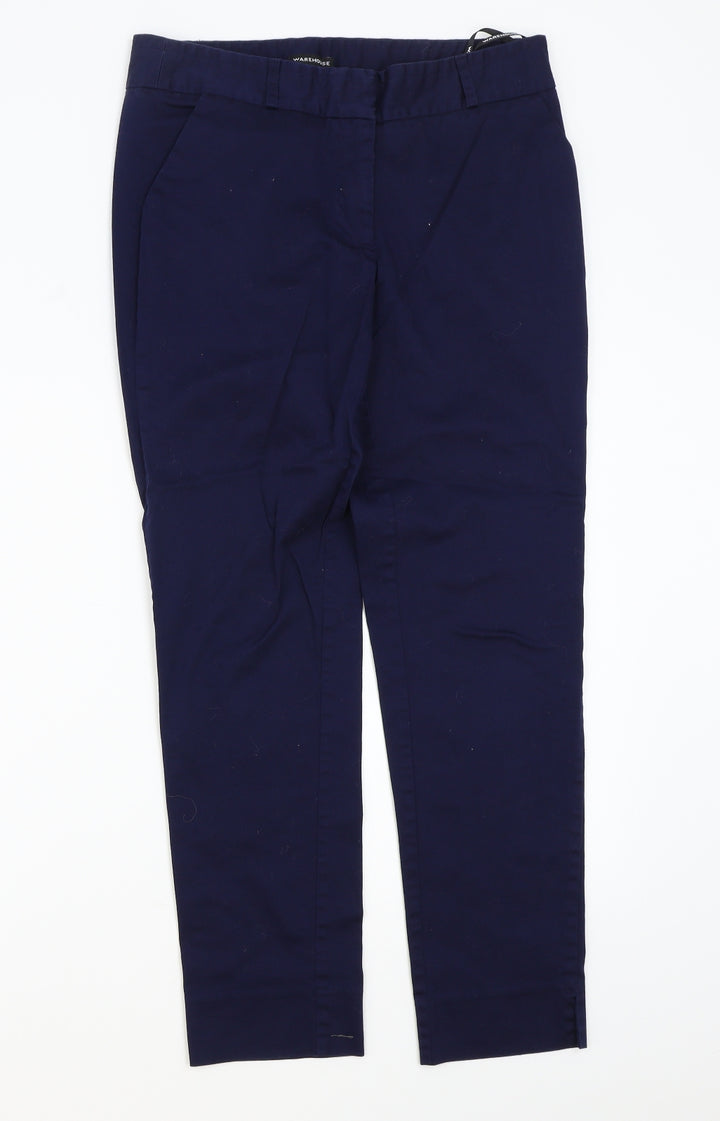 Warehouse Womens Blue Trousers Size 10 L26 in