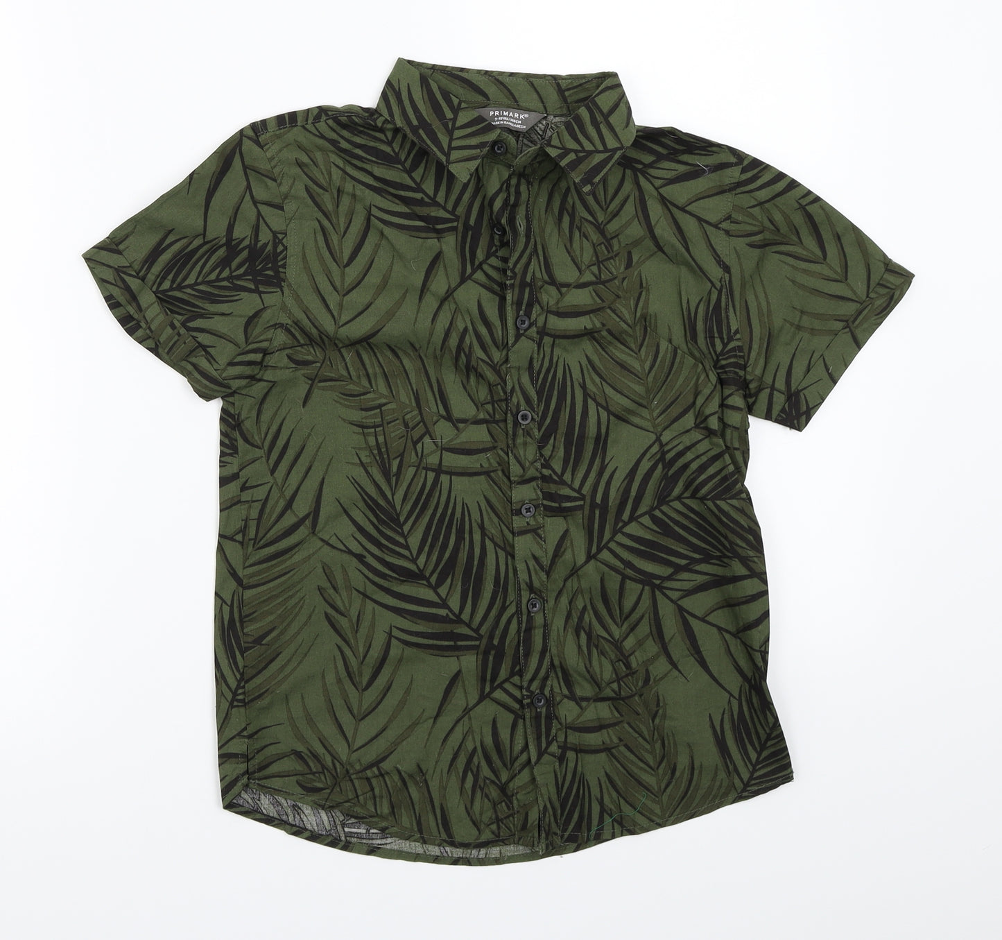 Primark Boys Green Floral  Basic Button-Up Size 9-10 Years
