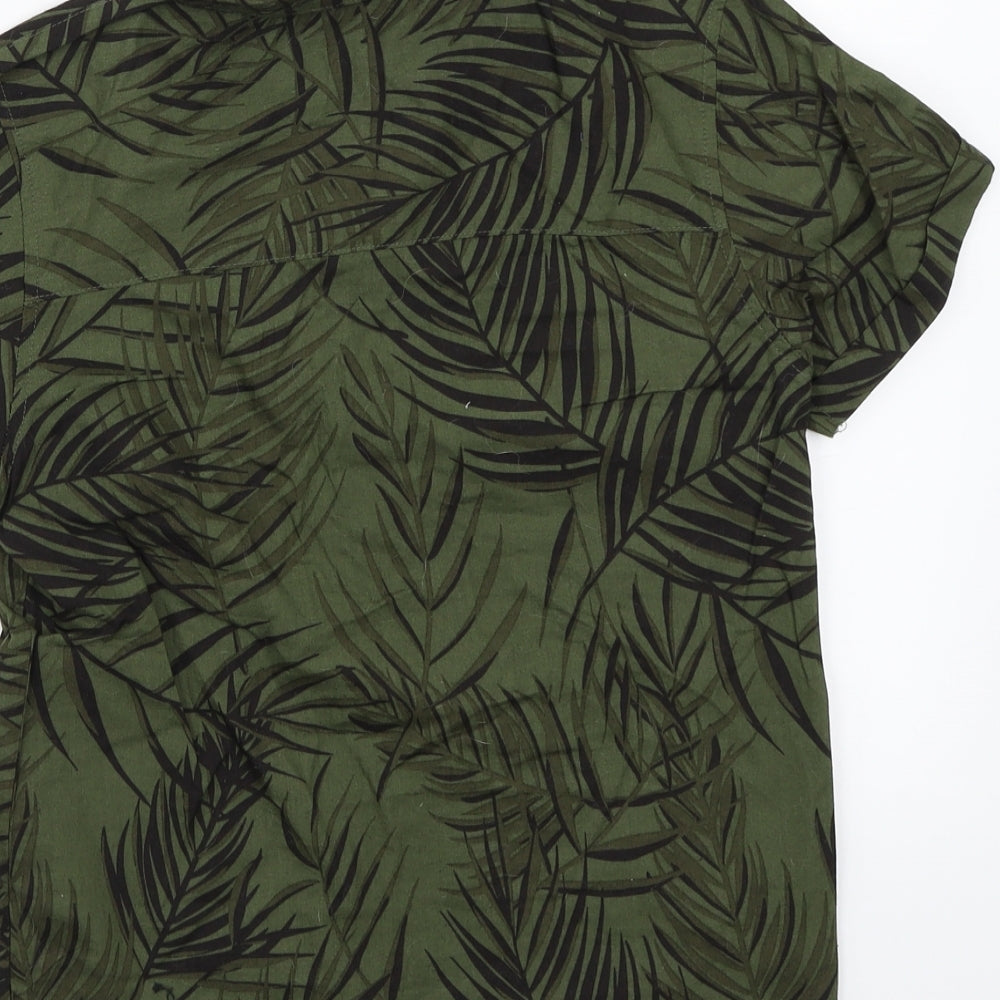 Primark Boys Green Floral  Basic Button-Up Size 9-10 Years
