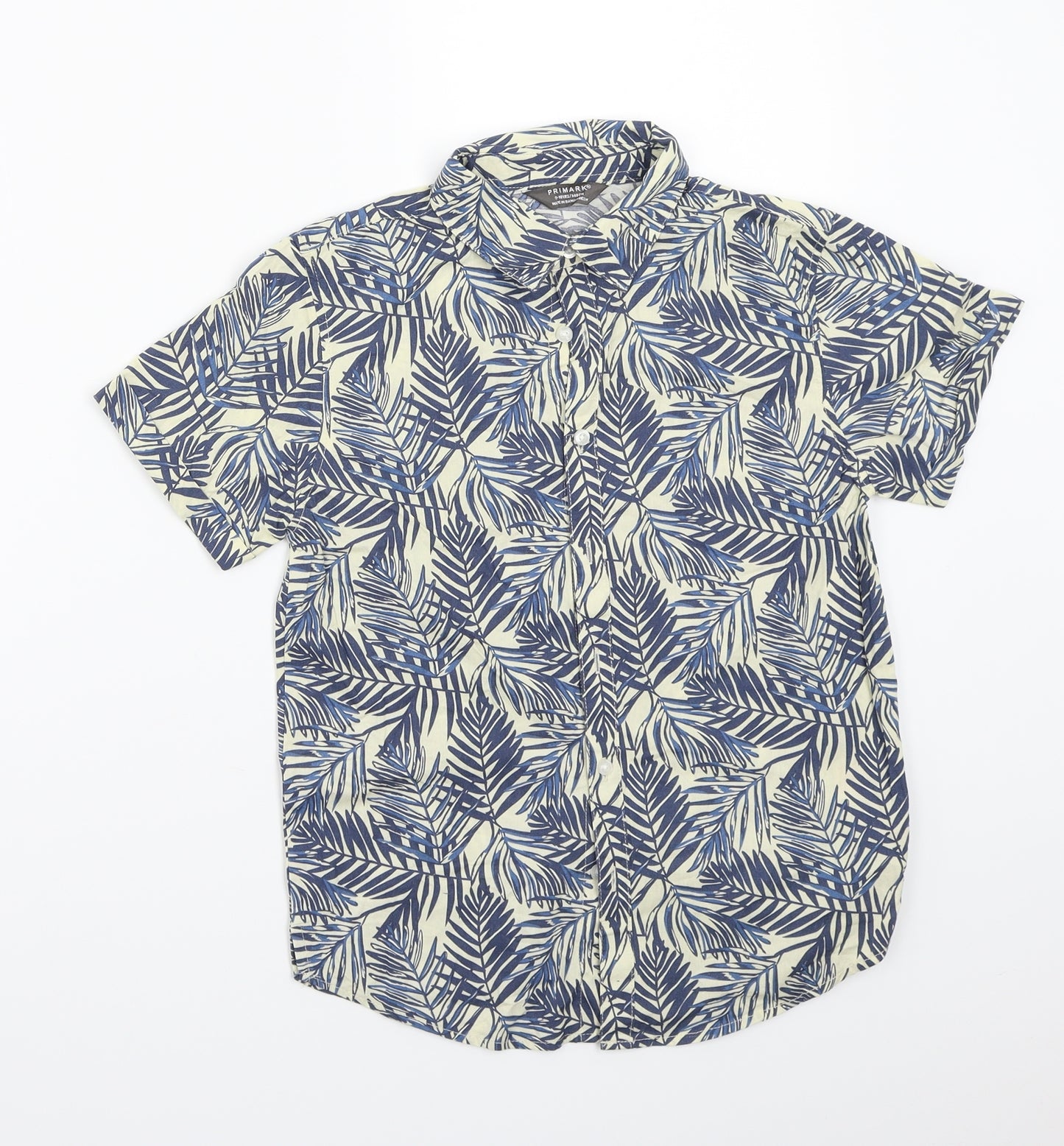 Primark Boys Beige Floral  Basic Button-Up Size 9-10 Years