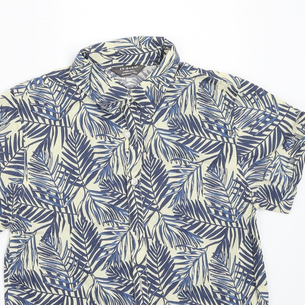 Primark Boys Beige Floral  Basic Button-Up Size 9-10 Years