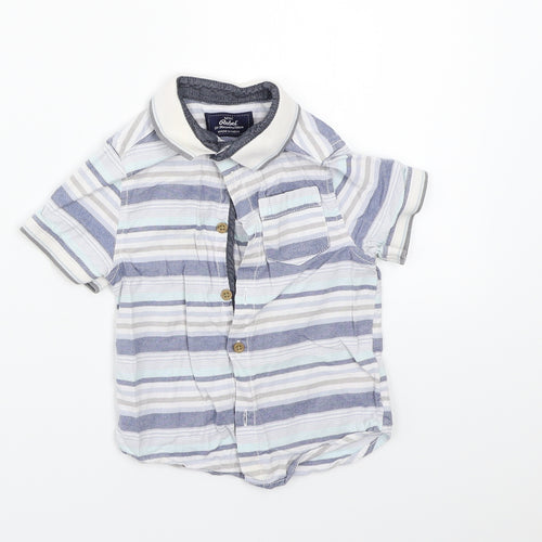 Primark Boys White Striped  Basic Button-Up Size 2-3 Years