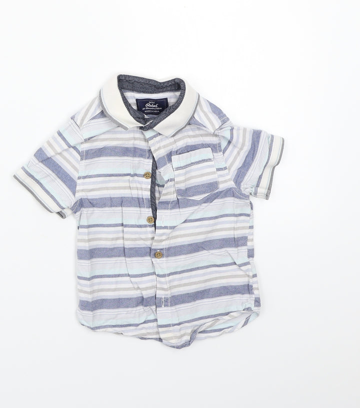 Primark Boys White Striped  Basic Button-Up Size 2-3 Years