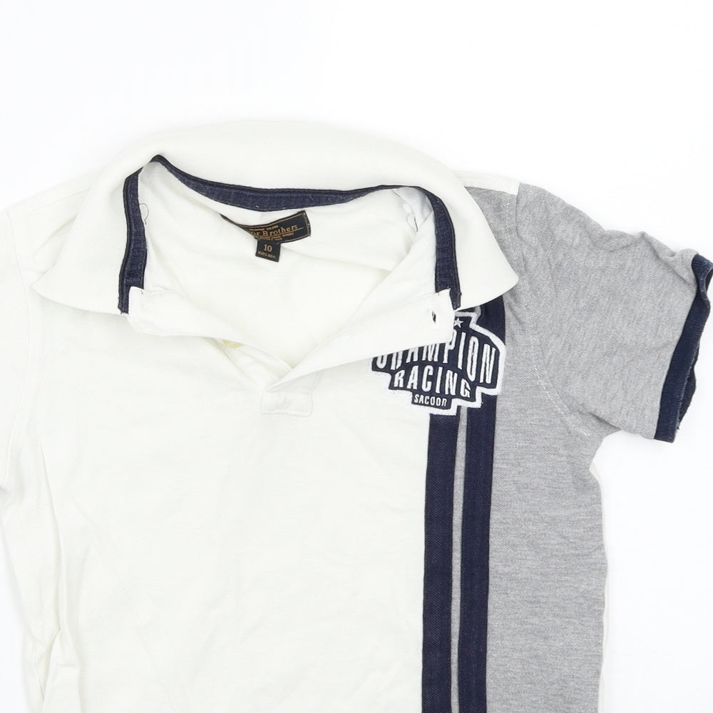 Sacoor brothers Boys White   Basic Polo Size 10 Years