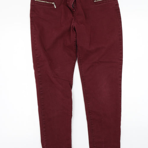 George Womens Red   Straight Jeans Size 12 L27 in