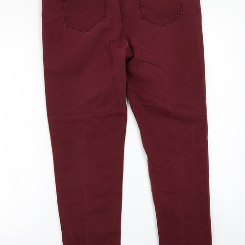 George Womens Red   Straight Jeans Size 12 L27 in
