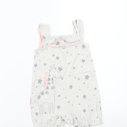 George Girls Grey   Babygrow One-Piece Size 0-3 Months