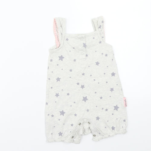 George Girls Grey   Babygrow One-Piece Size 0-3 Months