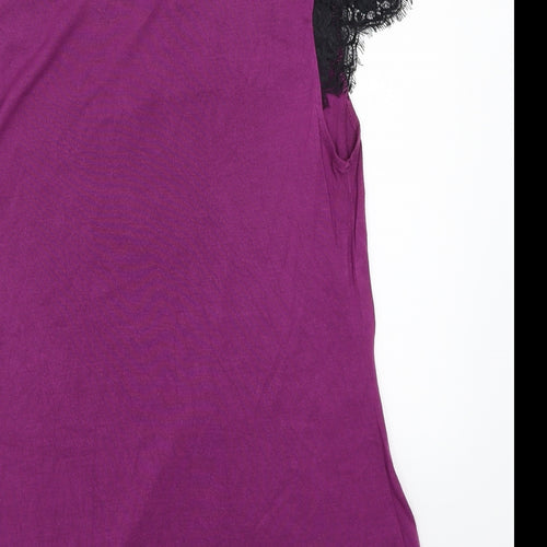 Warehouse Womens Purple   Basic T-Shirt Size 14