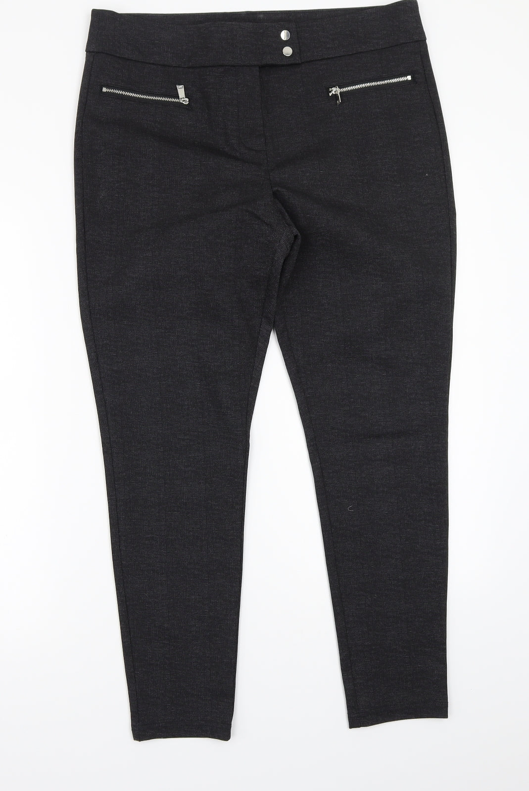 George Womens Grey   Trousers  Size 14 L26 in