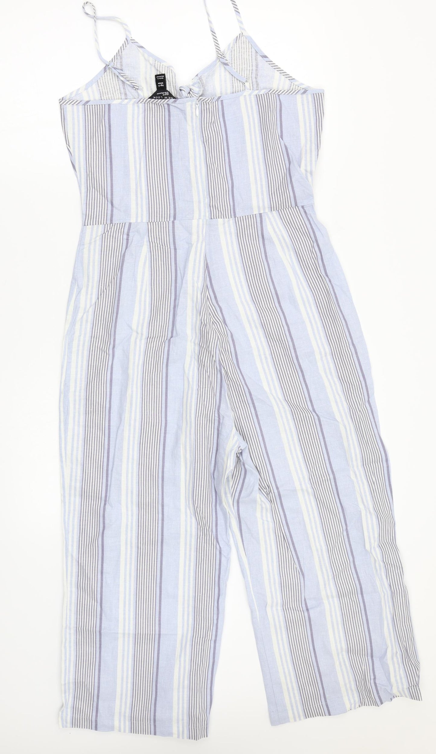 Newlook Womens Blue Striped  Jumpsuit One-Piece Size 14