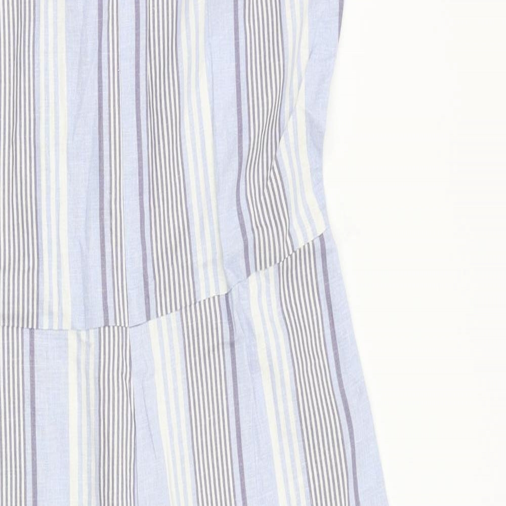 Newlook Womens Blue Striped  Jumpsuit One-Piece Size 14