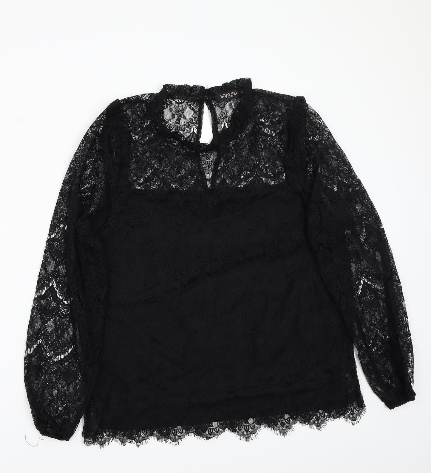 Soaked Womens Black   Basic Blouse Size XL
