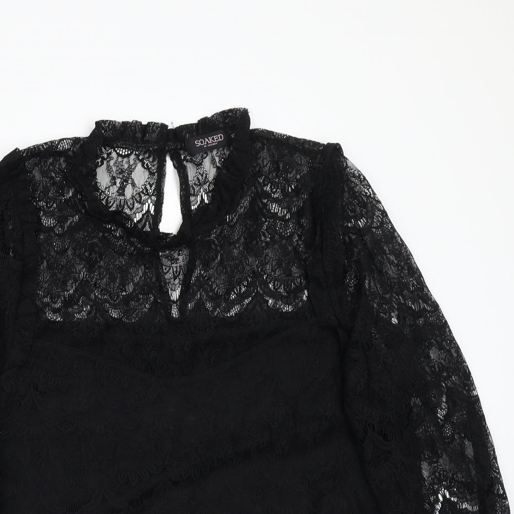 Soaked Womens Black   Basic Blouse Size XL