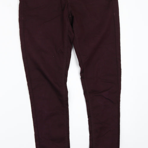 Topshop Womens Purple   Straight Jeans Size 28 L31 in