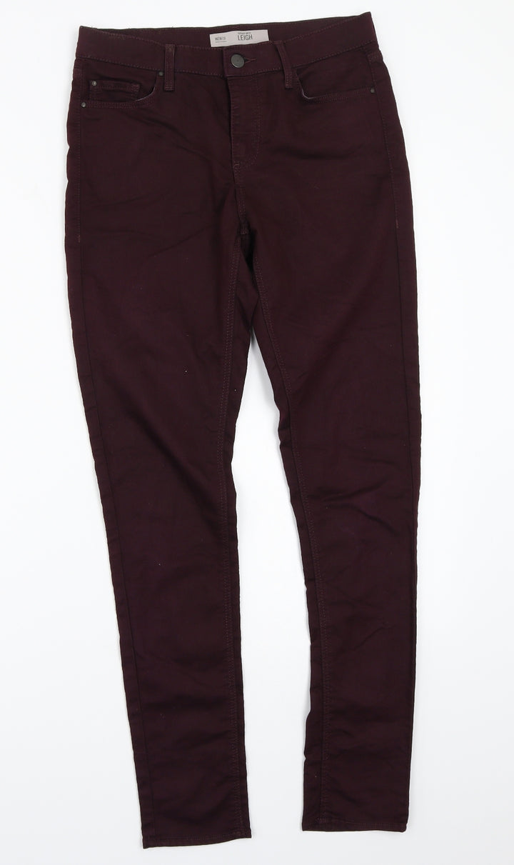 Topshop Womens Purple Straight Jeans Size 28 L31 in
