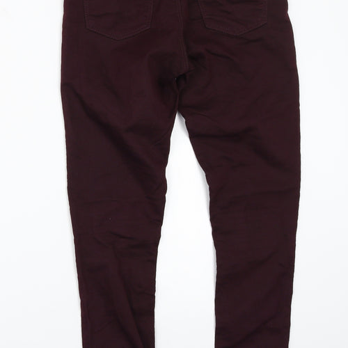 Topshop Womens Purple   Straight Jeans Size 28 L31 in