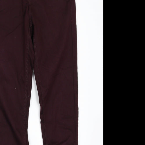 Topshop Womens Purple   Straight Jeans Size 28 L31 in