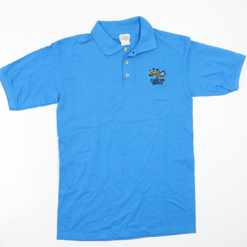 Preworn Mens Blue    Polo Size S  - Cancun mexico