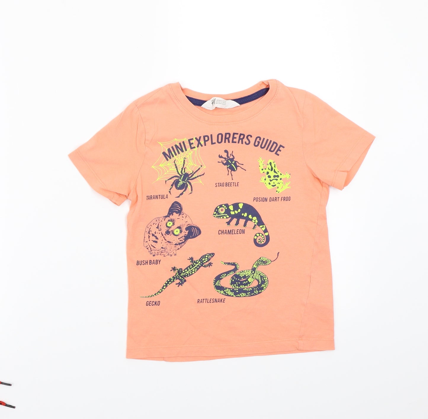 H&M Boys Orange   Basic T-Shirt Size 5 Years