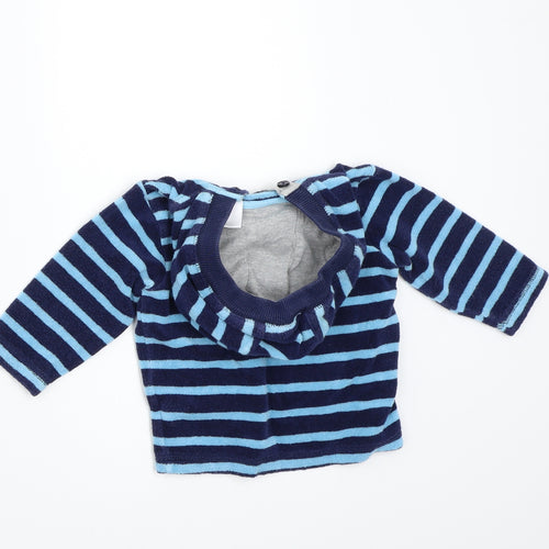 Gap Boys Blue Striped  Jacket Coat Size 6-9 Months