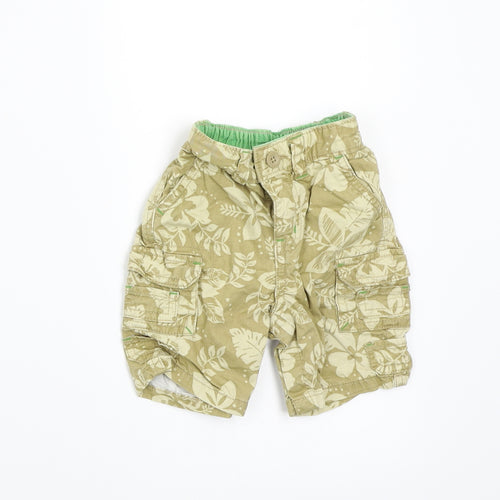 Gap Boys Green Floral  Cropped Trousers Size 3-6 Months