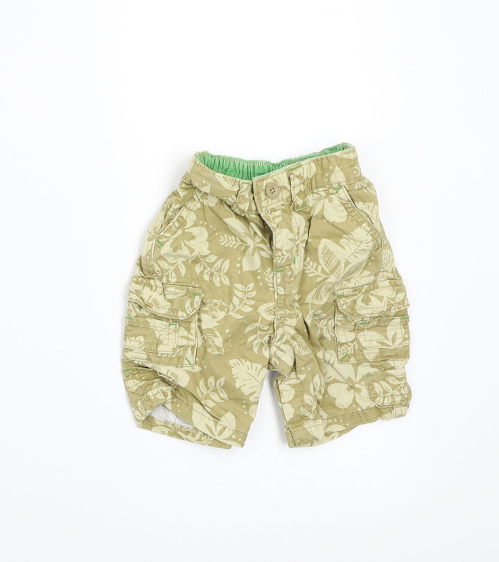 Gap Boys Green Floral Cropped Trousers Size 3-6 Months