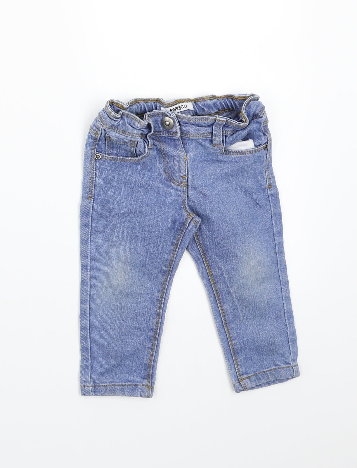 Pep&co Girls Blue   Capri Jeans Size 12-18 Months