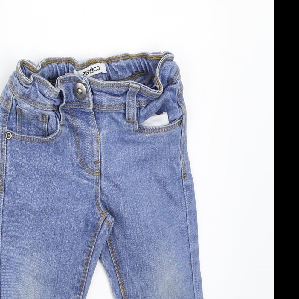 Pep&co Girls Blue   Capri Jeans Size 12-18 Months