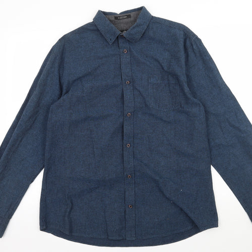Rhino Mens Blue    Button-Up Size XL