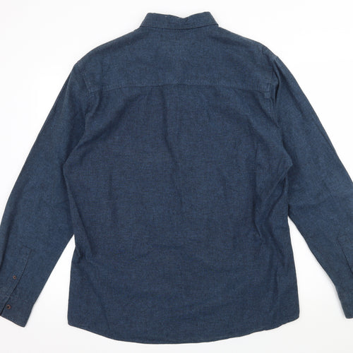 Rhino Mens Blue    Button-Up Size XL