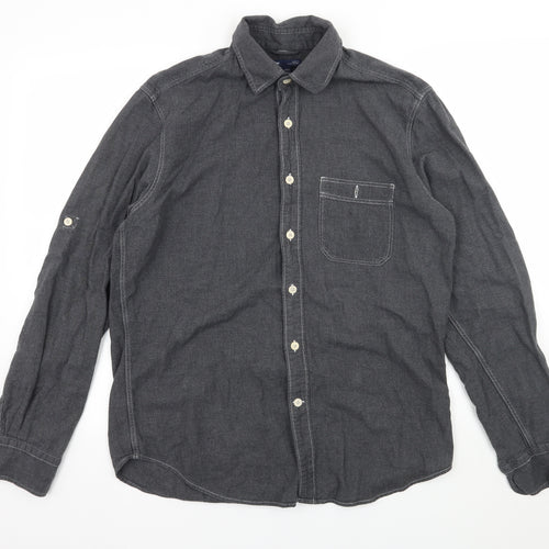 Gap Mens Grey    Button-Up Size M