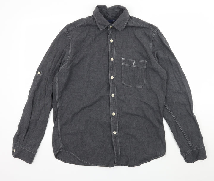 Gap Mens Grey    Button-Up Size M