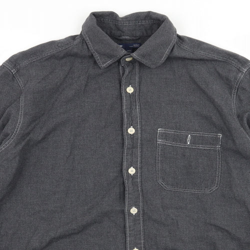 Gap Mens Grey    Button-Up Size M