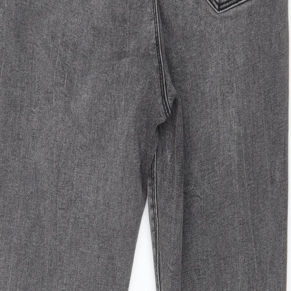Denim & Co. Womens Grey  Denim Skinny Jeans Size 14 L27 in